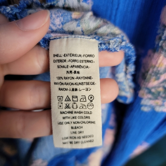 Free People Blue Floral Mini Dress - Picture 5 of 5